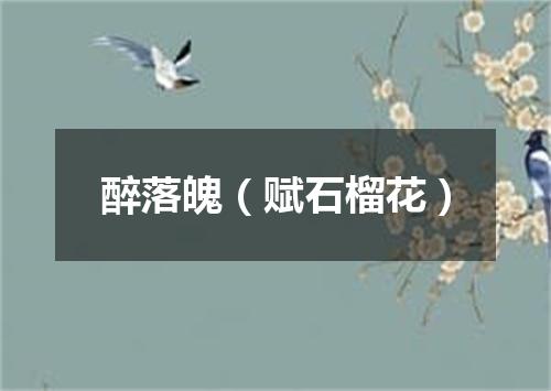 醉落魄（赋石榴花）