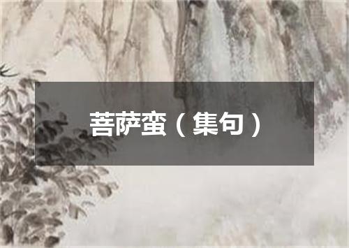 菩萨蛮（集句）