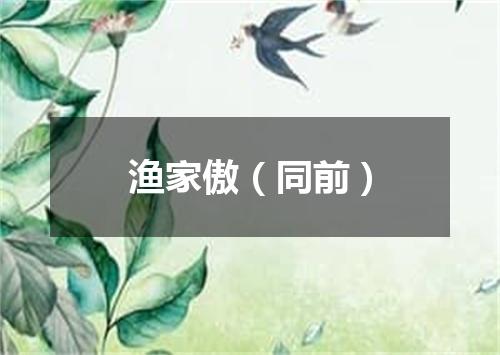 渔家傲（同前）
