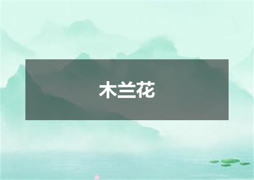 木兰花