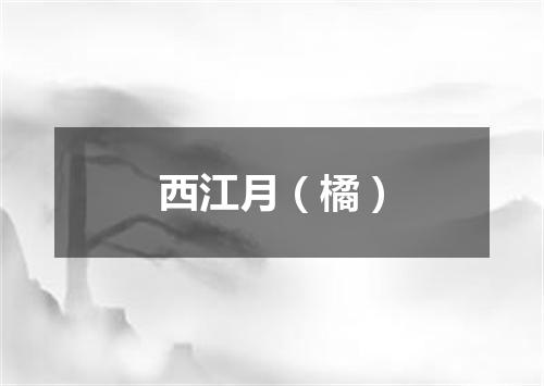 西江月（橘）