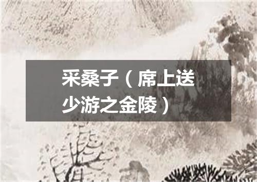 采桑子（席上送少游之金陵）