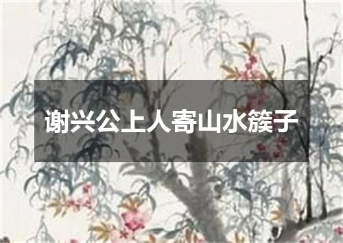 谢兴公上人寄山水簇子