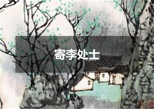 寄李处士