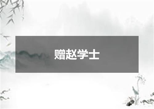 赠赵学士