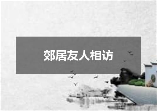 郊居友人相访