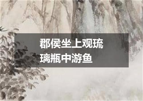 郡侯坐上观琉璃瓶中游鱼