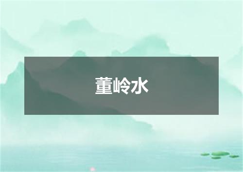 董岭水