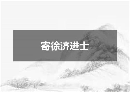 寄徐济进士