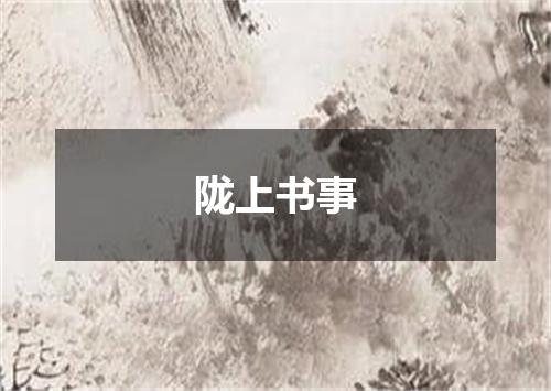 陇上书事