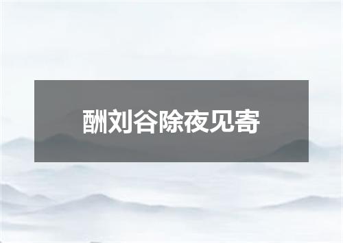 酬刘谷除夜见寄