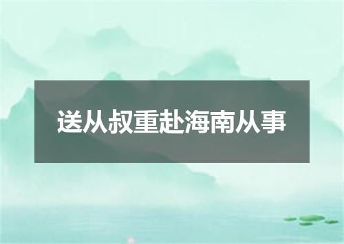 送从叔重赴海南从事