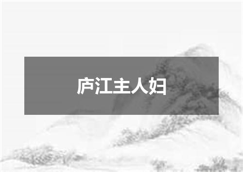 庐江主人妇