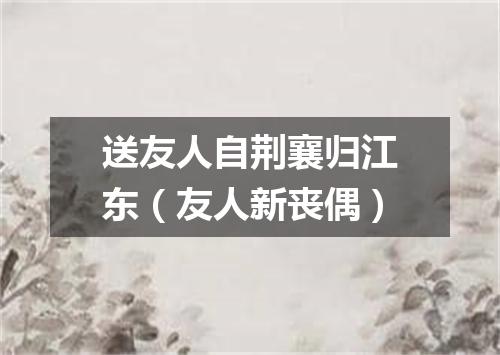 送友人自荆襄归江东（友人新丧偶）