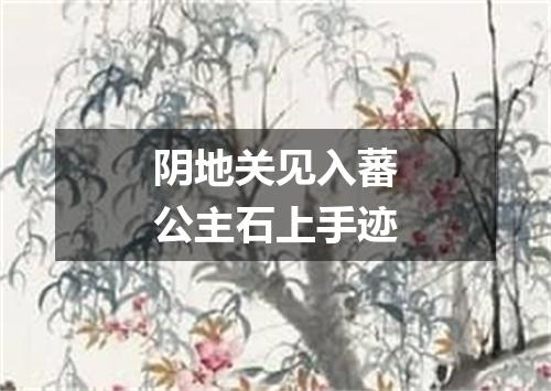 阴地关见入蕃公主石上手迹