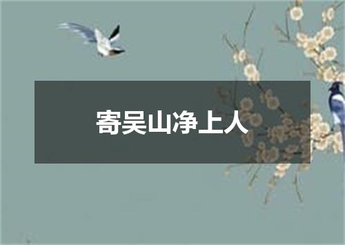 寄吴山净上人