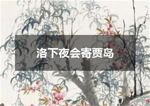 洛下夜会寄贾岛