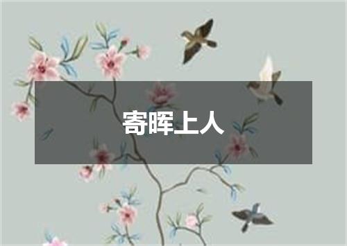 寄晖上人