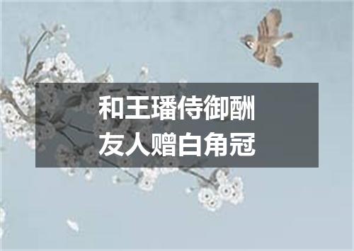 和王璠侍御酬友人赠白角冠