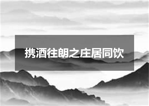携酒往朗之庄居同饮