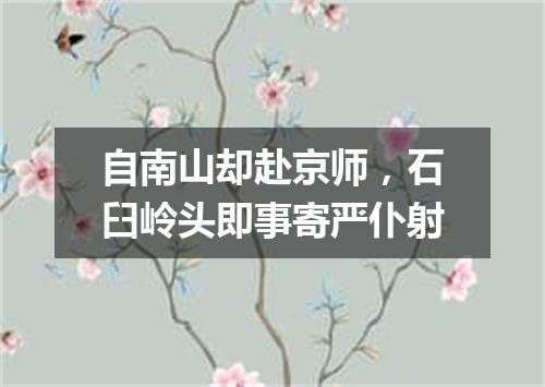 自南山却赴京师，石臼岭头即事寄严仆射