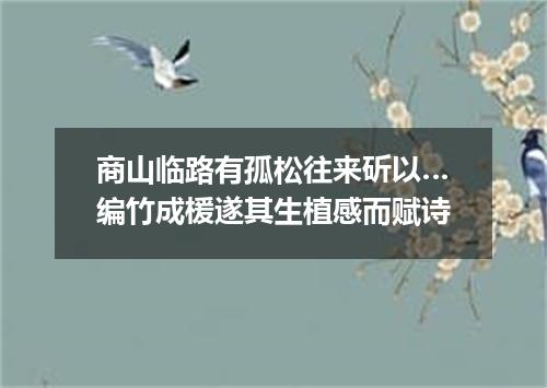 商山临路有孤松往来斫以…编竹成楥遂其生植感而赋诗