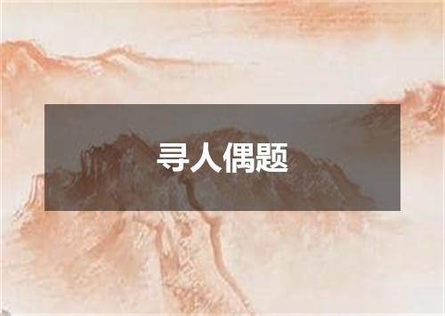 寻人偶题