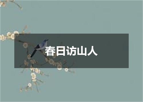 春日访山人
