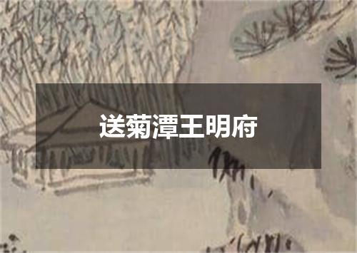 送菊潭王明府