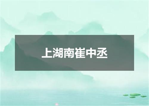 上湖南崔中丞