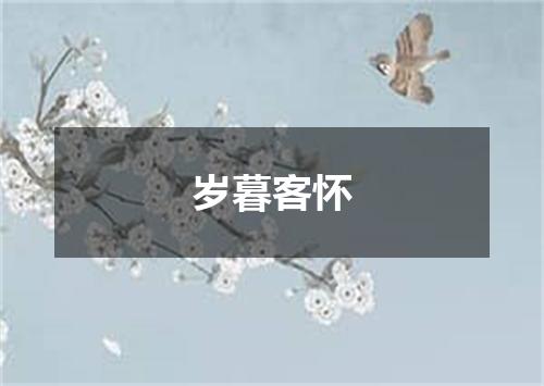 岁暮客怀