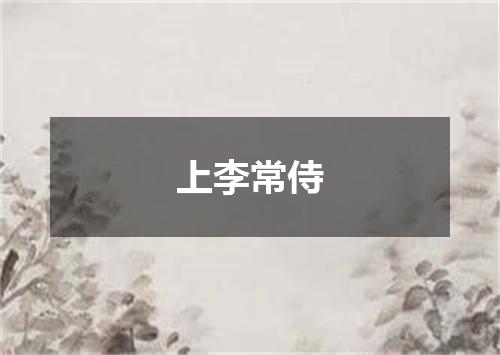 上李常侍