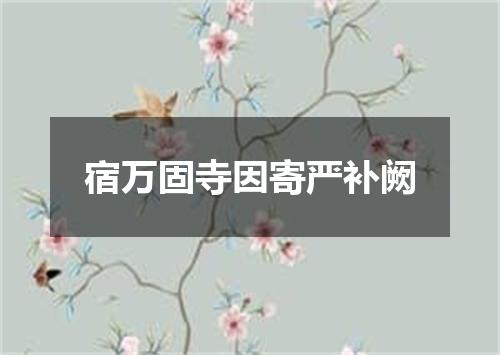 宿万固寺因寄严补阙