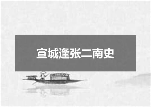 宣城逢张二南史
