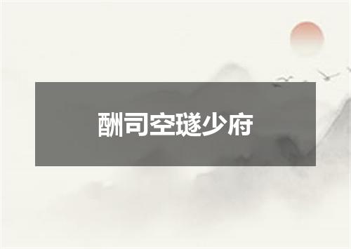 酬司空璲少府