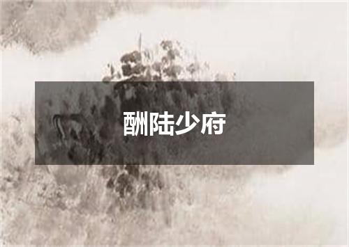 酬陆少府