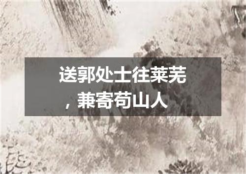 送郭处士往莱芜，兼寄苟山人