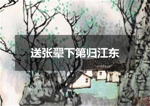 送张翚下第归江东