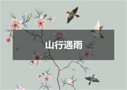 山行遇雨