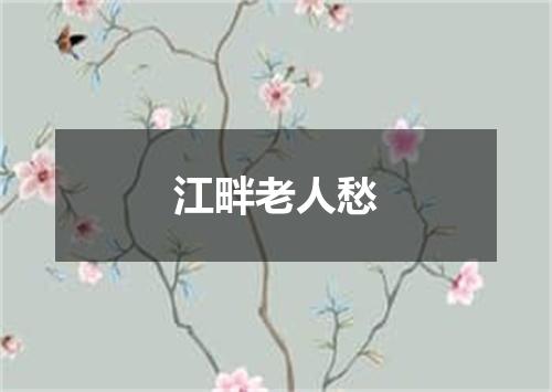江畔老人愁