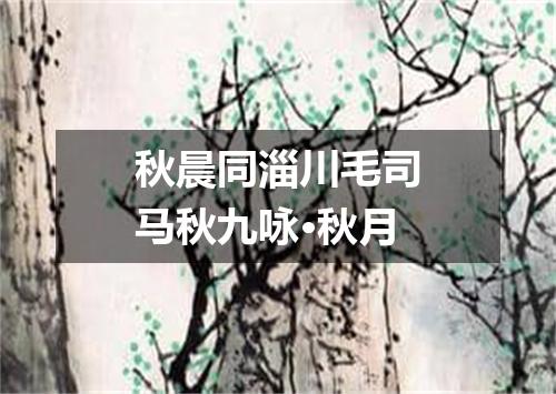 秋晨同淄川毛司马秋九咏·秋月