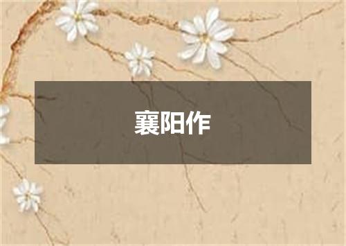 襄阳作