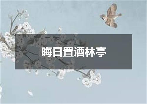 晦日置酒林亭