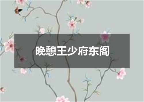 晚憩王少府东阁