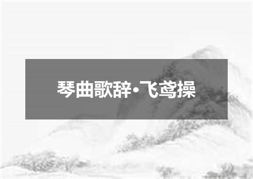 琴曲歌辞·飞鸢操