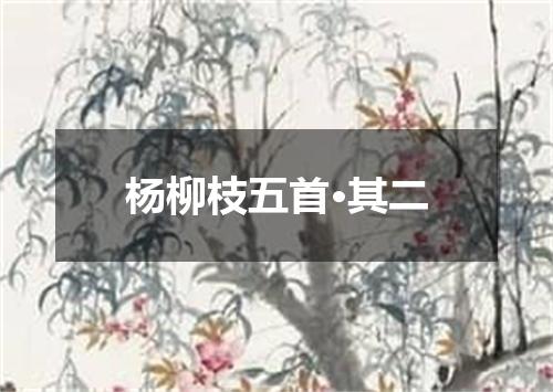 杨柳枝五首·其二