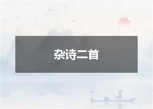 杂诗二首