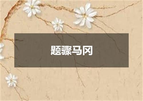 题骤马冈