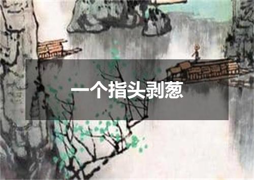 一个指头剥葱