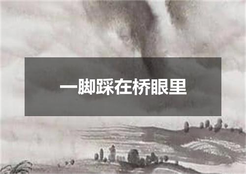 一脚踩在桥眼里